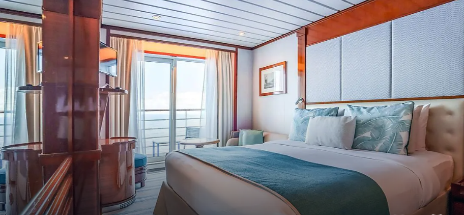 Balcony Stateroom aboard the m/s Paul Gauguin
