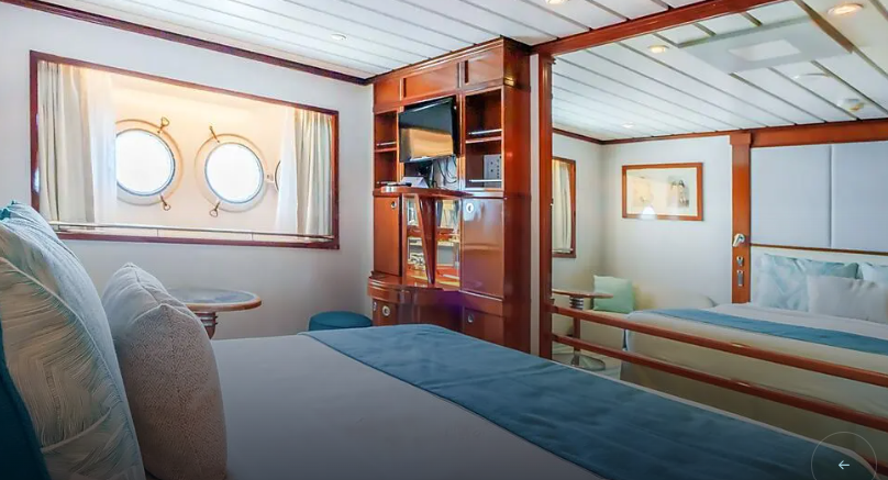 Porthole Stateroom aboard the m/s Paul Gauguin