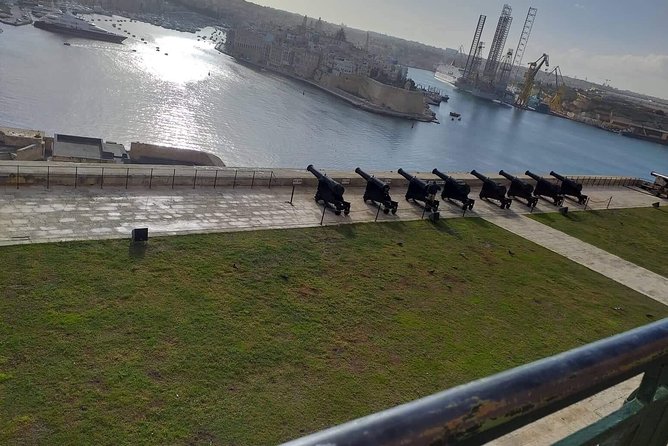 Cannons overlooking Grand Harbour in Valletta