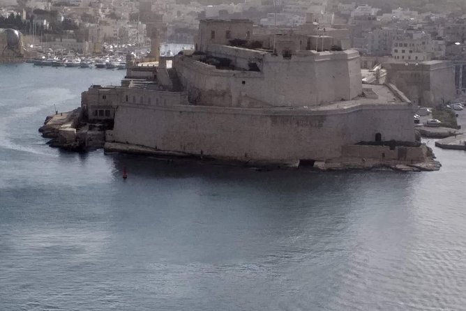Stone fort on a point across Grand Harbour