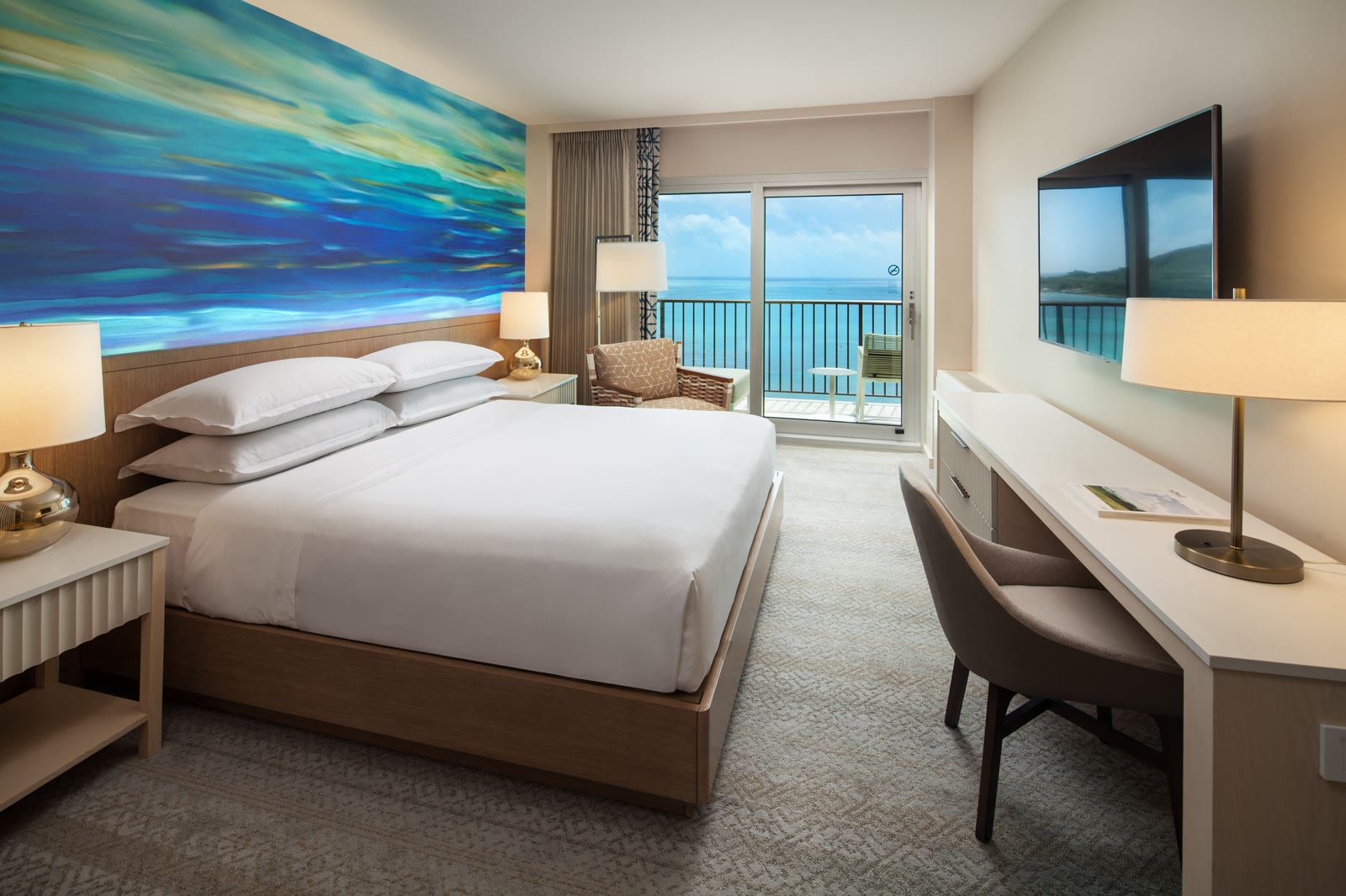 Sheraton Waikiki oceanfront king room with a lanai over the Pacific