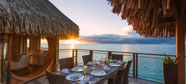 conrad Bora Dining on balcony