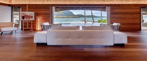 Le Bora Bora Royal Pool Beach Villa living area