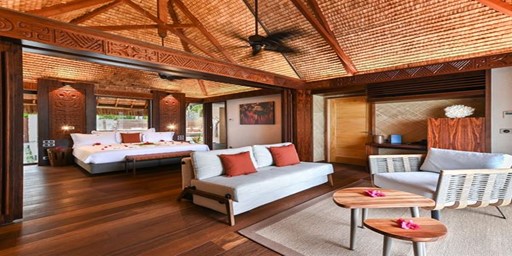 Le Bora Bora Royal Pool Beach Villa king bedroom