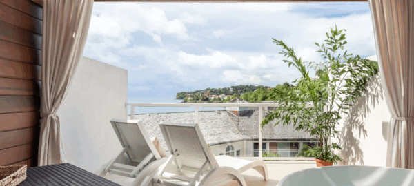Sandals La TOc Oceanview Club Level Terrace Junior Suite with Outdoor Tranquility Soaking Tub OJS