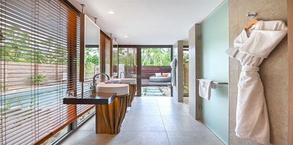 Le Bora Bora Beach Villa exterior on the sand