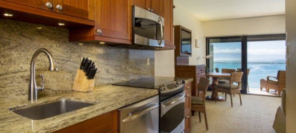 Napil 1 bedroom oceanfront kitchen