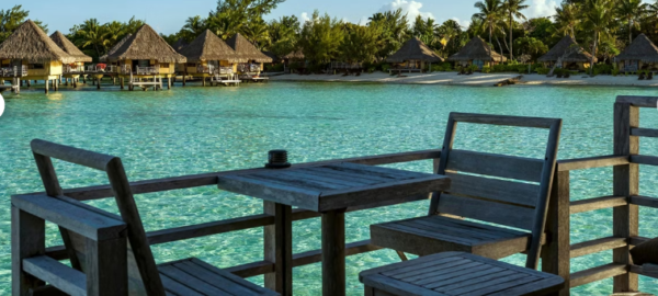 moana Overwater Bungalow Lagoon View balcony view