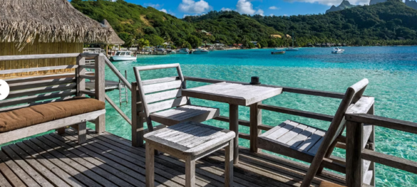 moana Overwater Bungalow Lagoon View balcony view 1