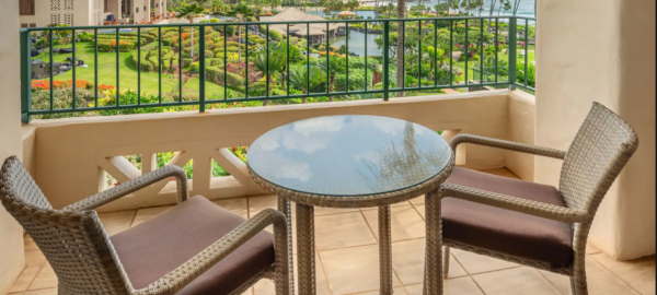 hyatt Kauai Partial Queen balcony