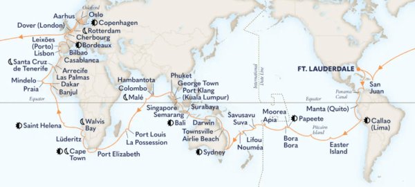 129-Day Grand World Voyage 2027 Holland America