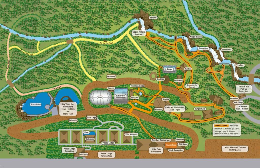 Maps la Pz waterfall park