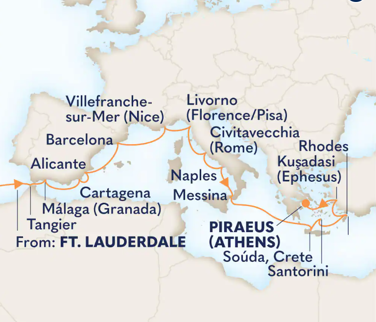 Holland America 25-Day Mediterranean Cruising