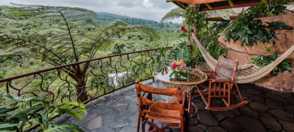peace loge costa rica Artisan Guest Room King Bed balcony
