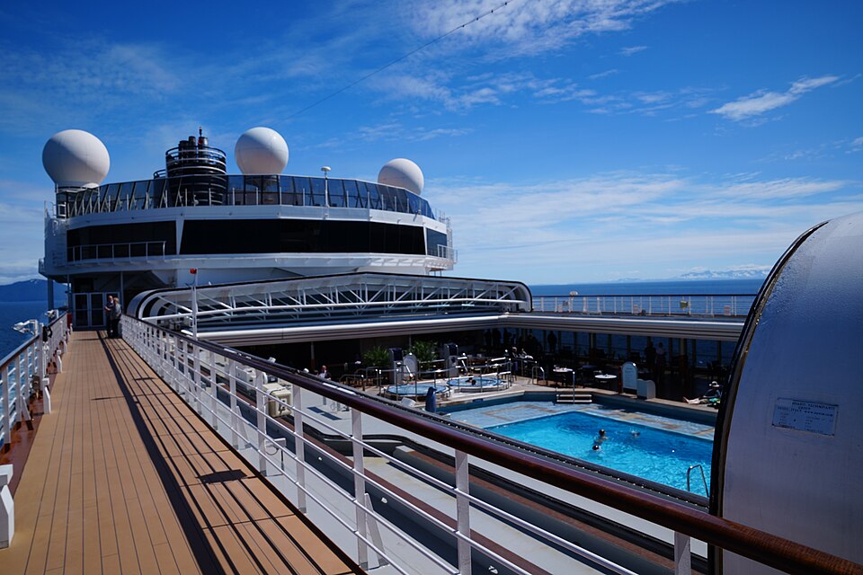 Pool deck aboard Holland America Nieuw Amsterdam