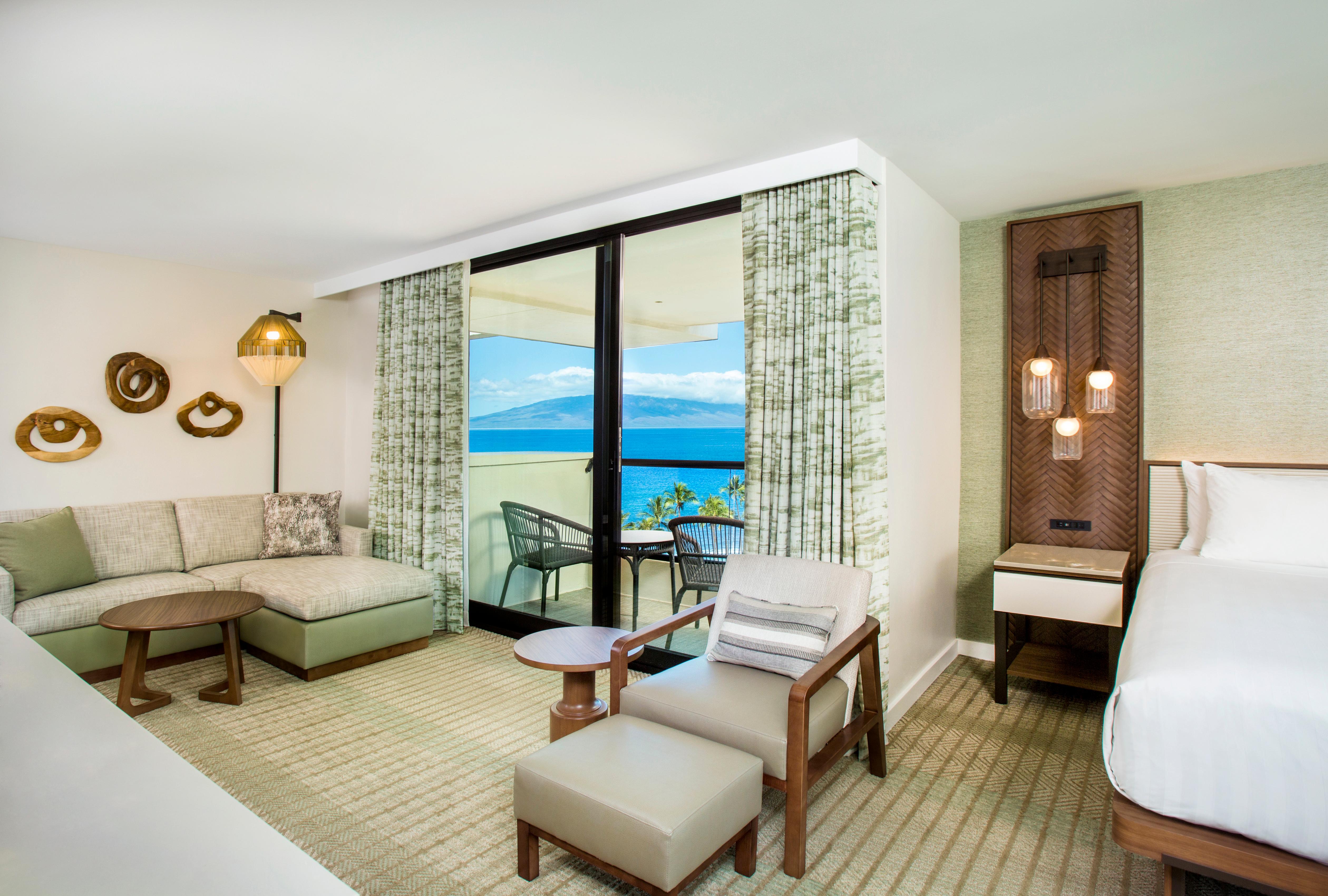 Hyatt Regency Maui corner Ocean View room with dual lanais