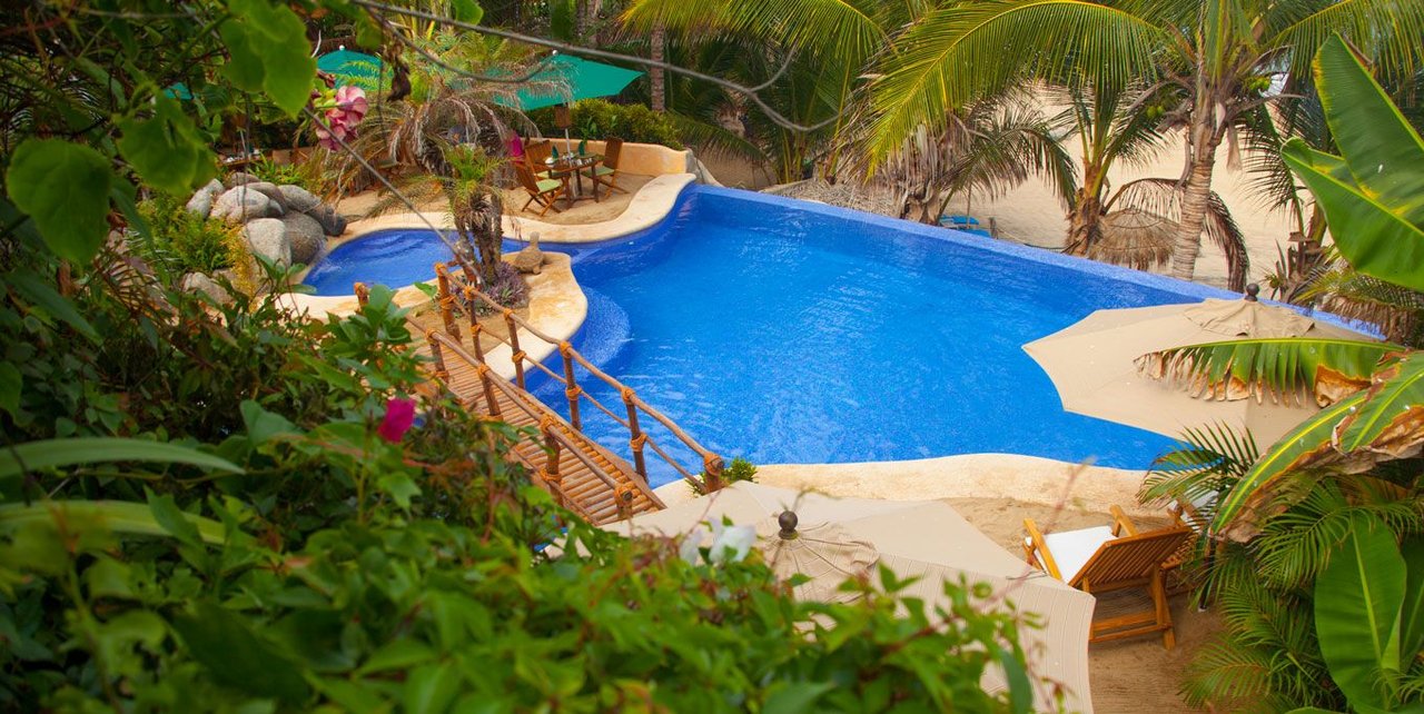 Infinity pool at Playa Escondida overlooking the Pacific