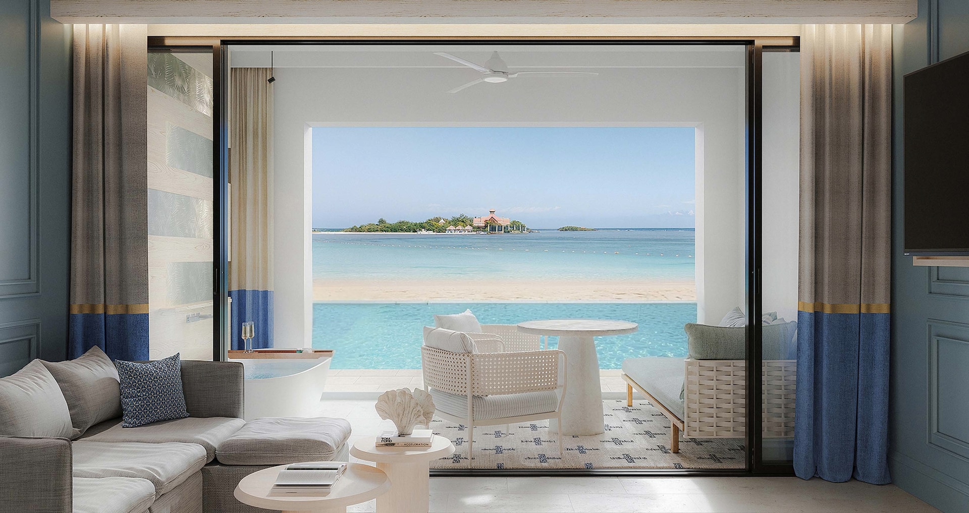 Sandals Caribbean Cay — Beachfront Swim-up Butler Suite w/ Tranquility Soaking Tub