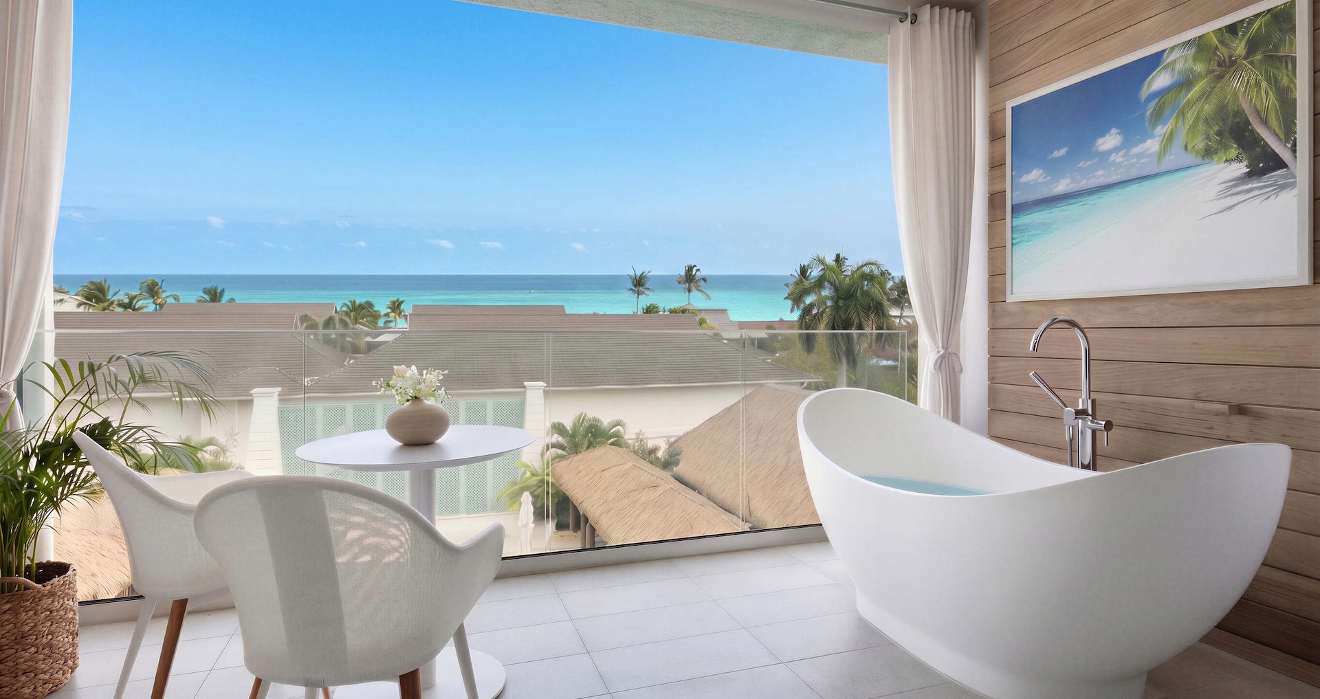 Sandals Caribbean Cay — Oceanview Crystal Lagoon Club Jr. Suite w/ Balcony Tranquility Soaking Tub