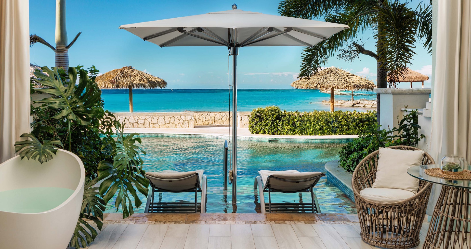Sandals Montego Bay — Beachfront Swim-up Millionaire One Bedroom Butler Suite w/ Patio Tranquility Soaking Tub