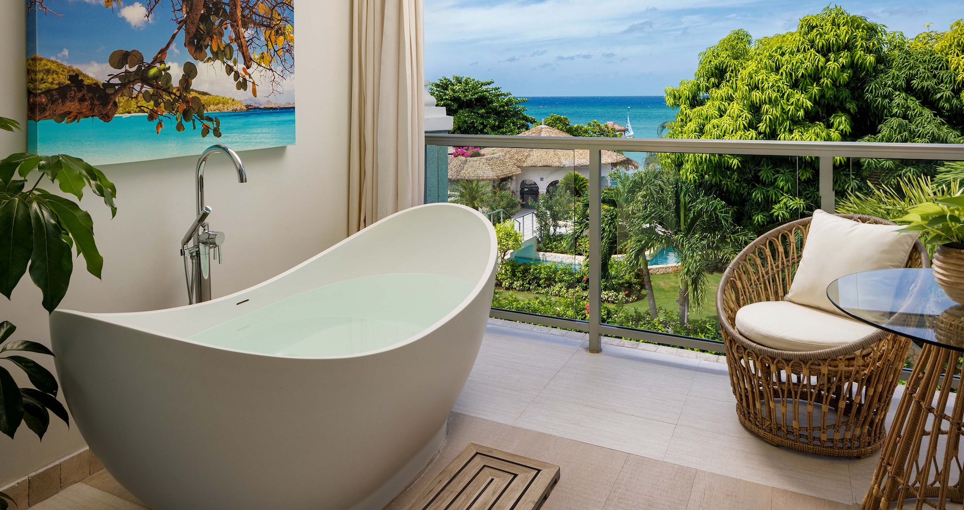 Sandals Montego Bay — Crystal Lagoon Honeymoon Oceanview One-Bedroom Butler Suite w/ Balcony Tranquility Soaking Tub