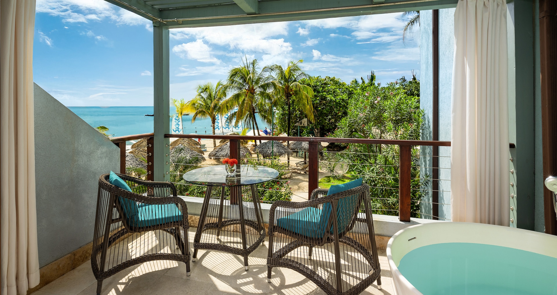 Sandals Negril — Longshore Beachfront Two-Story One Bedroom Butler Villa Suite w/ Tranquility Soaking Tub
