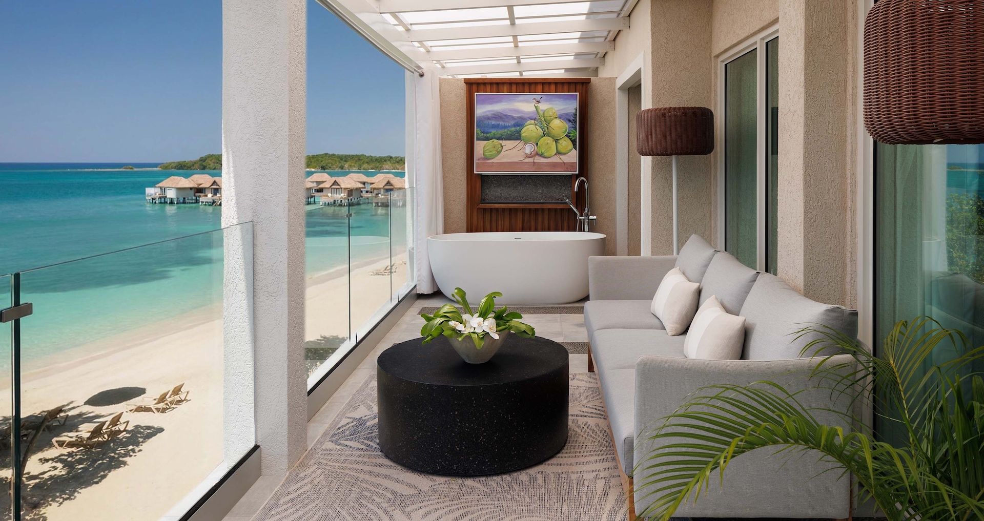 Sandals South Coast — Longbeach Beachfront Penthouse One Bedroom Butler Suite w/ Balcony Tranquility Soaking Tub