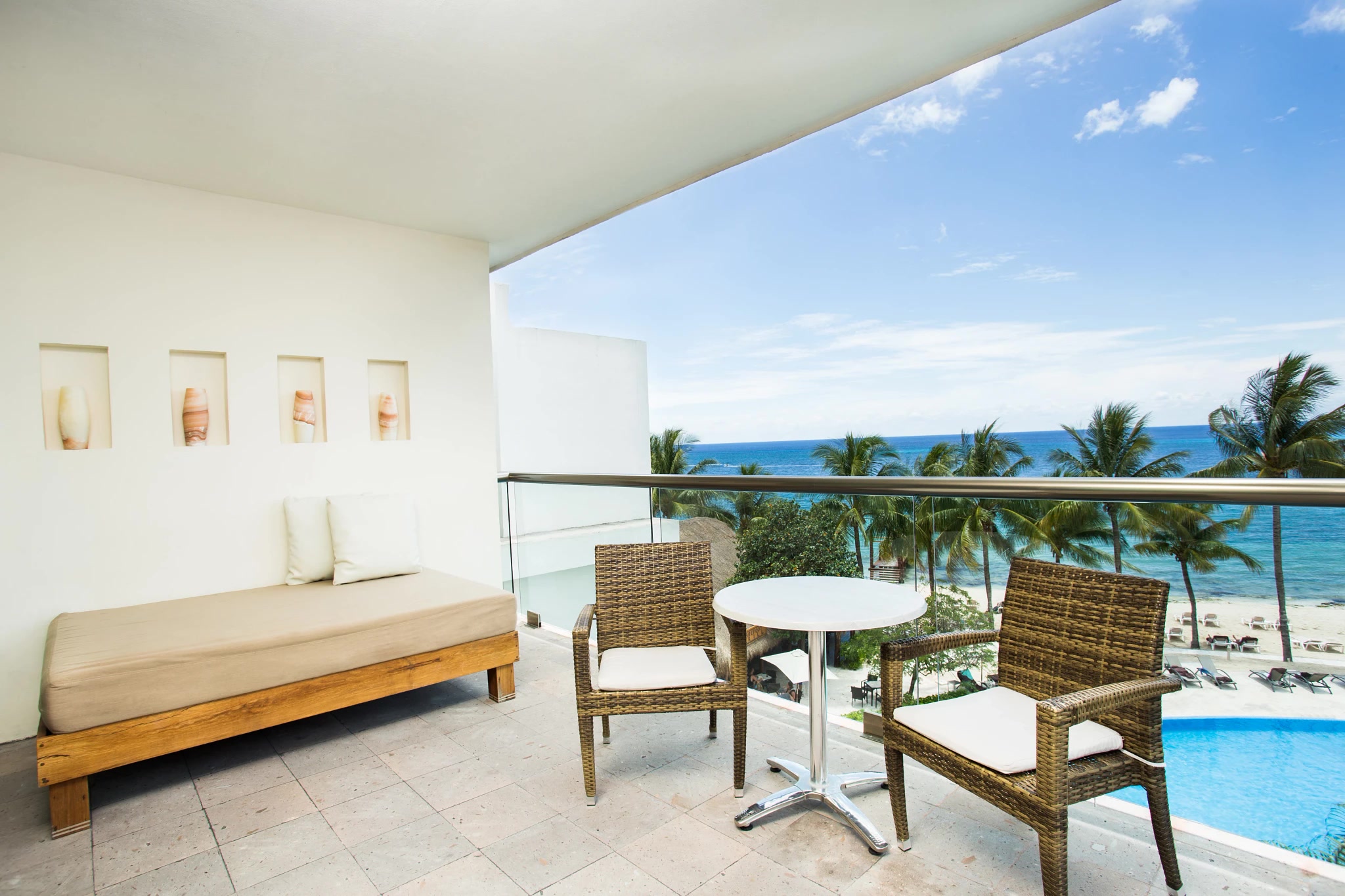 Secrets Aura Cozumel Preferred Club superior oceanview balcony