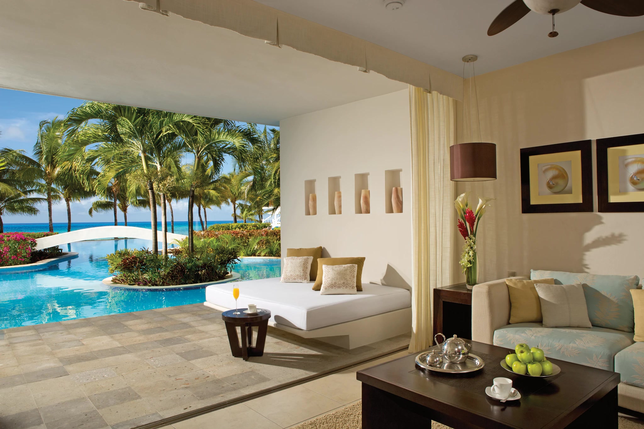 Secrets Aura Cozumel Junior Suite Swim Up terrace with pool access