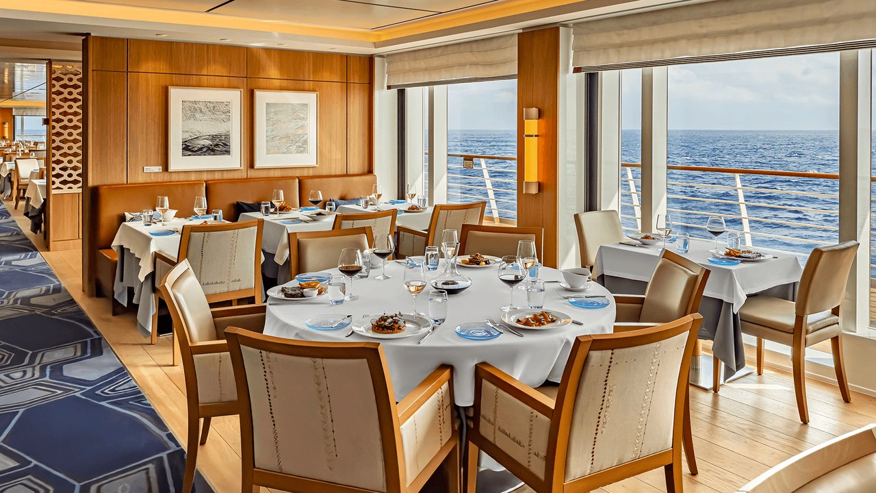Specialty dining aboard a Viking ocean ship