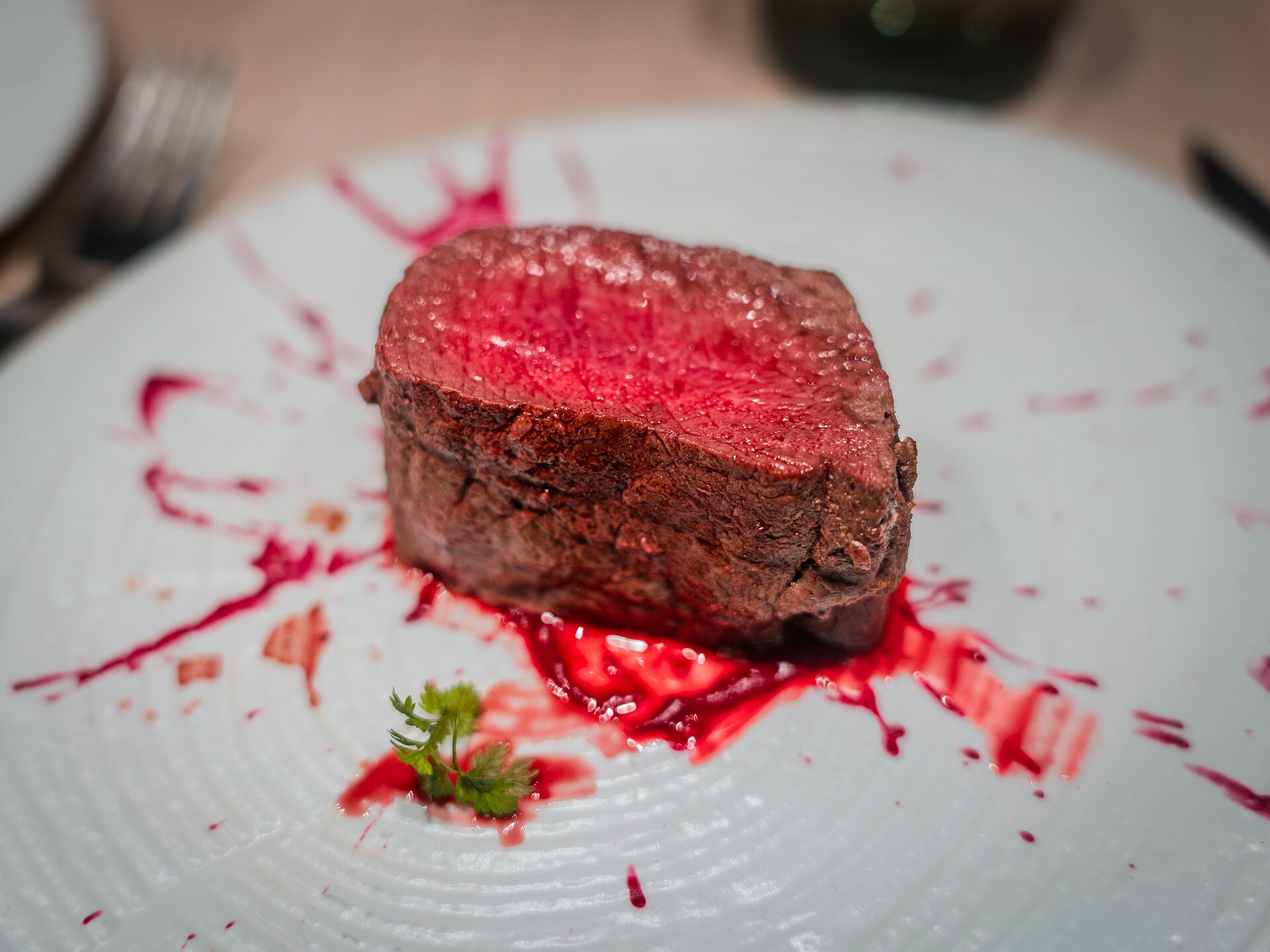 Steakhouse dining aboard Virgin Voyages Brilliant Lady