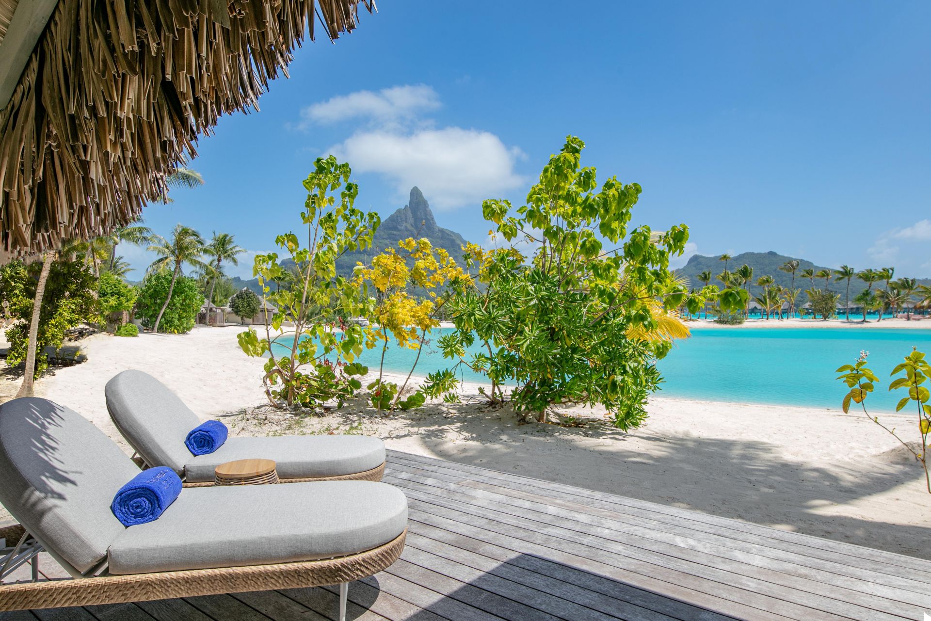 Westin Bora Bora beach bungalow with lagoon and beach access