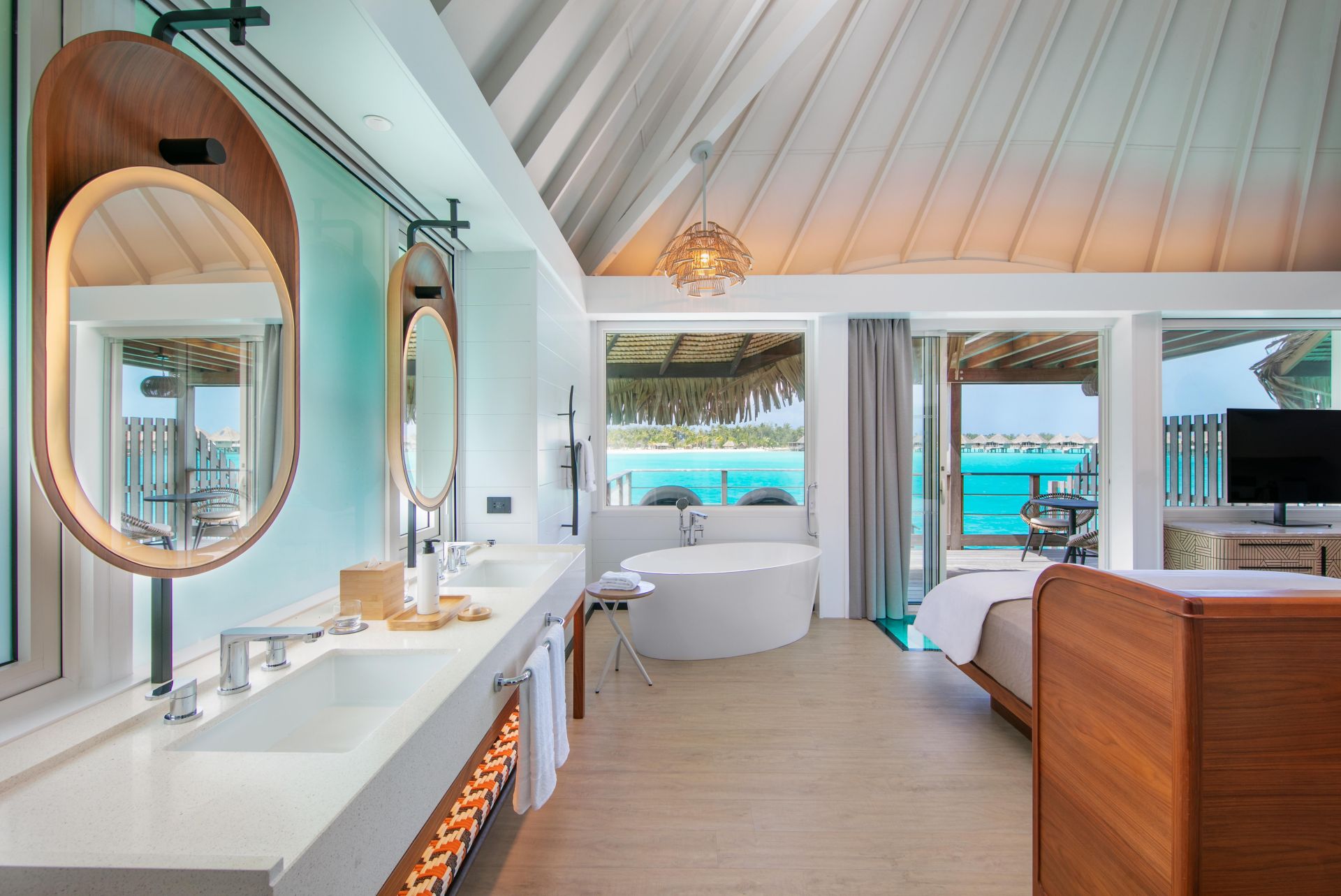 Westin Bora Bora beach bungalow bathroom