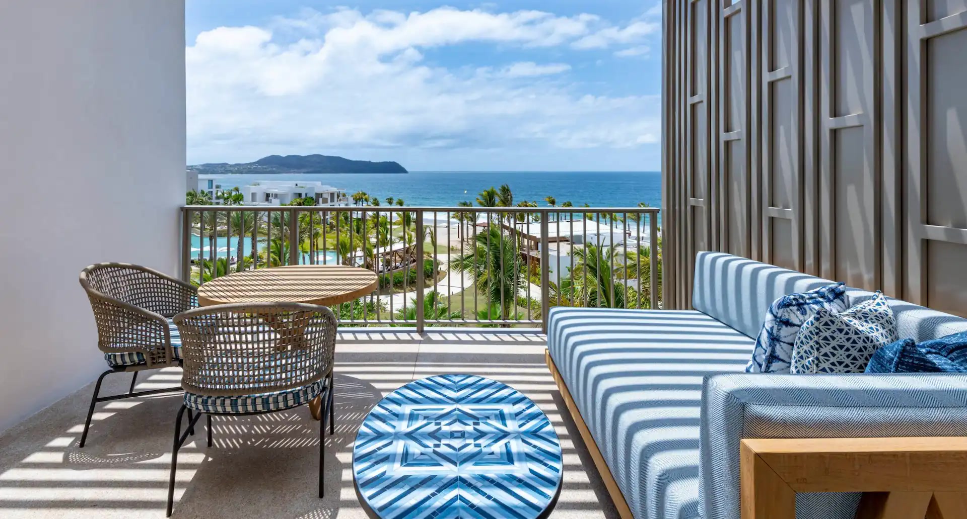 Conrad Punta de Mita Ocean View King Room bedroom with ocean outlook