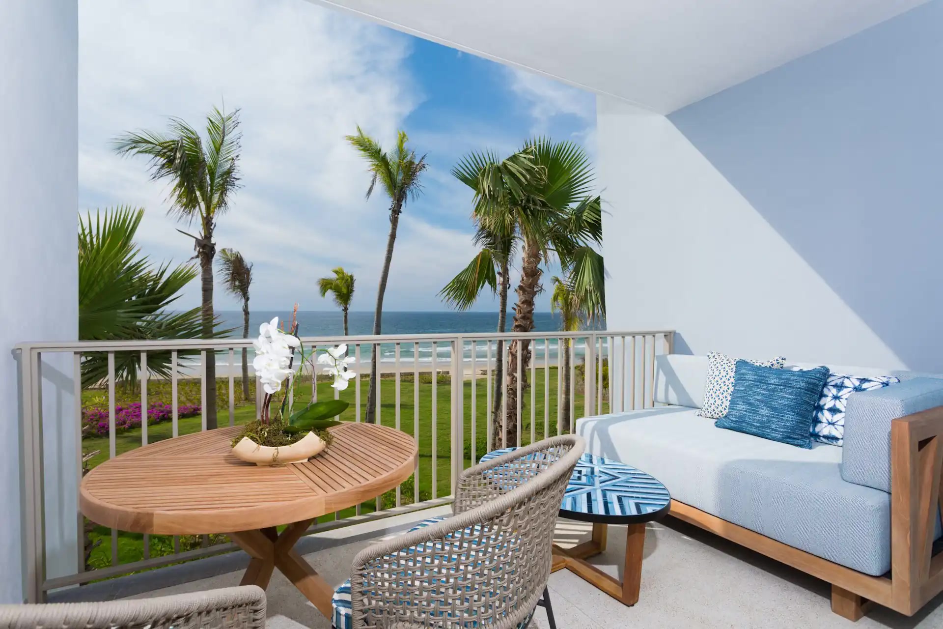 Conrad Punta de Mita Ocean View two-queen room seating area