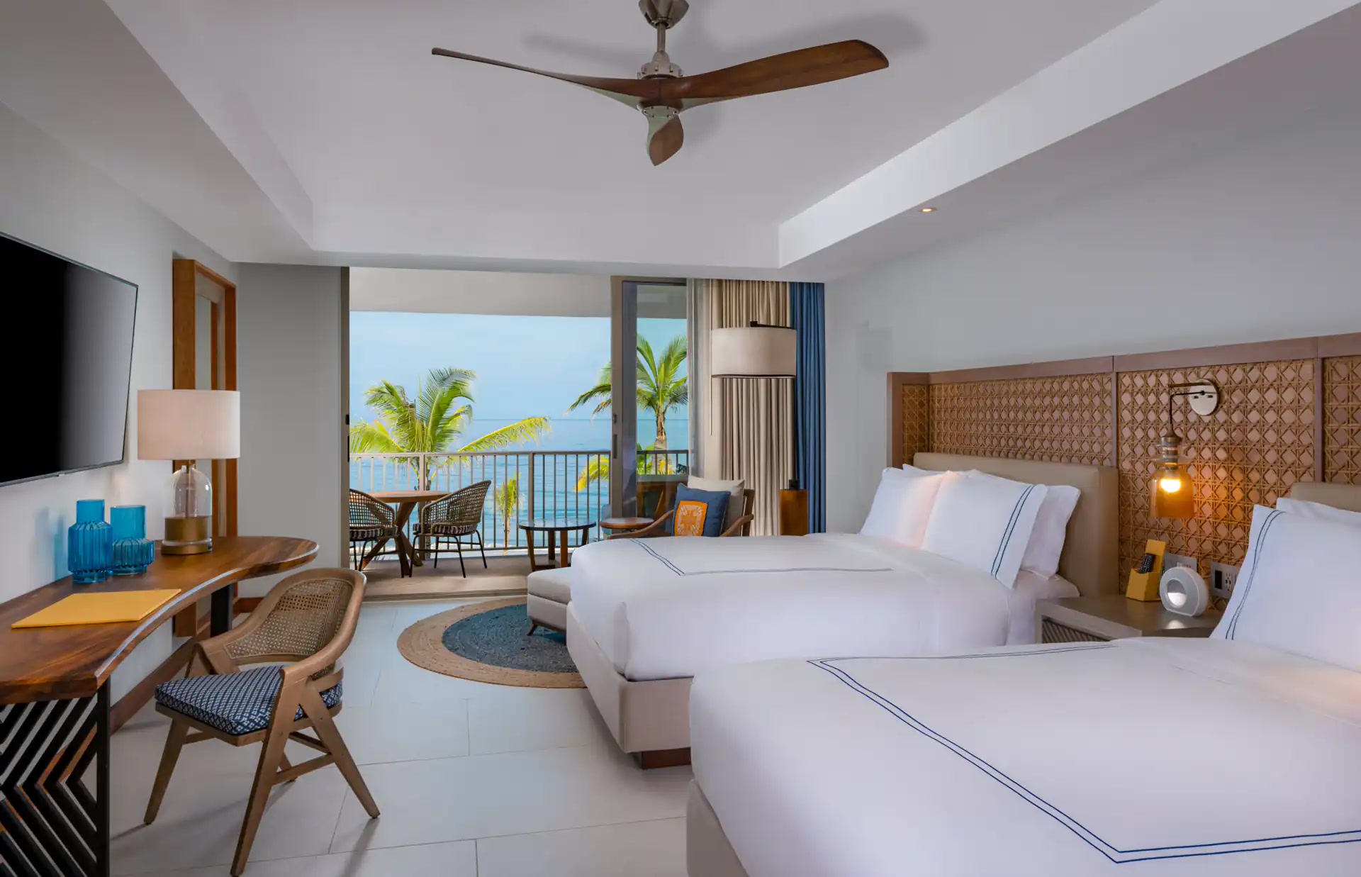 Conrad Punta de Mita Ocean View two-queen room and terrace