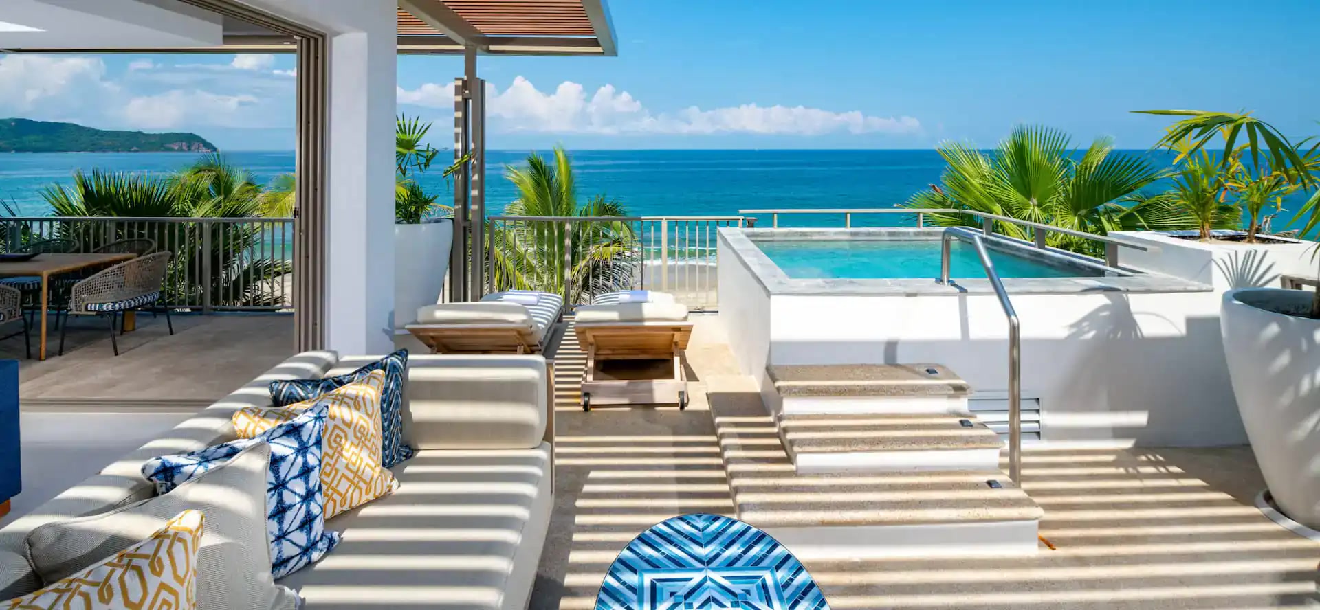 Suite terrace overlooking the Pacific at Conrad Punta de Mita