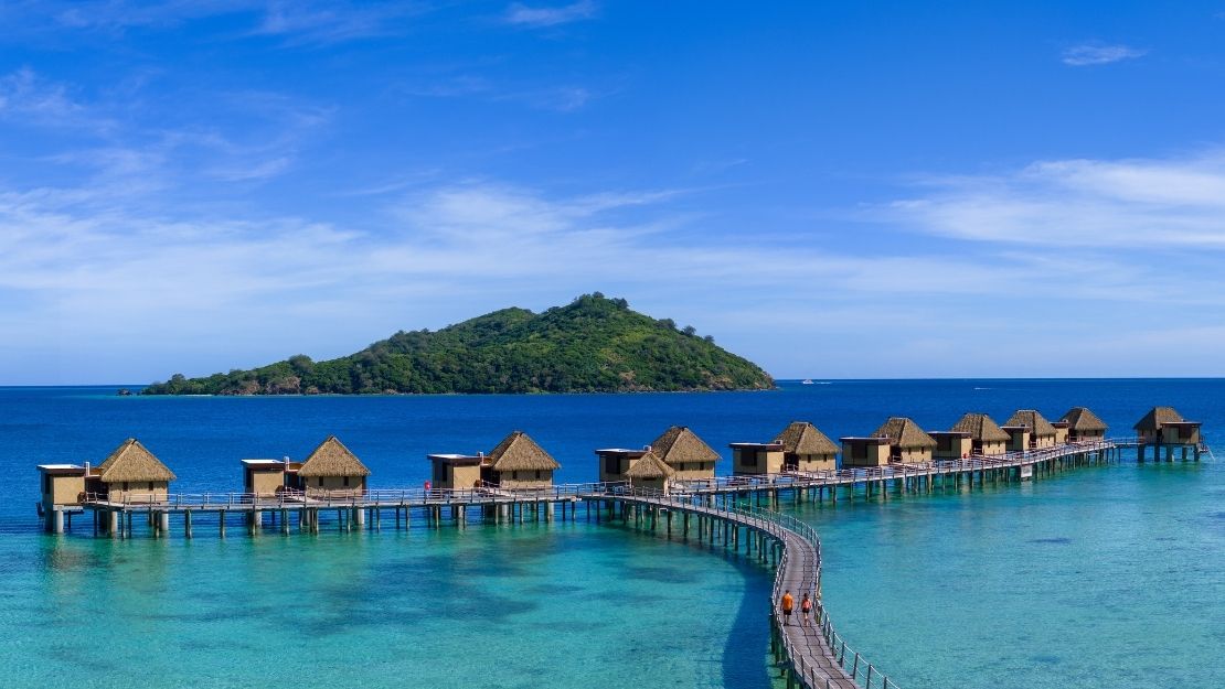 Overwater bures at Likuliku Lagoon Resort Fiji adults only