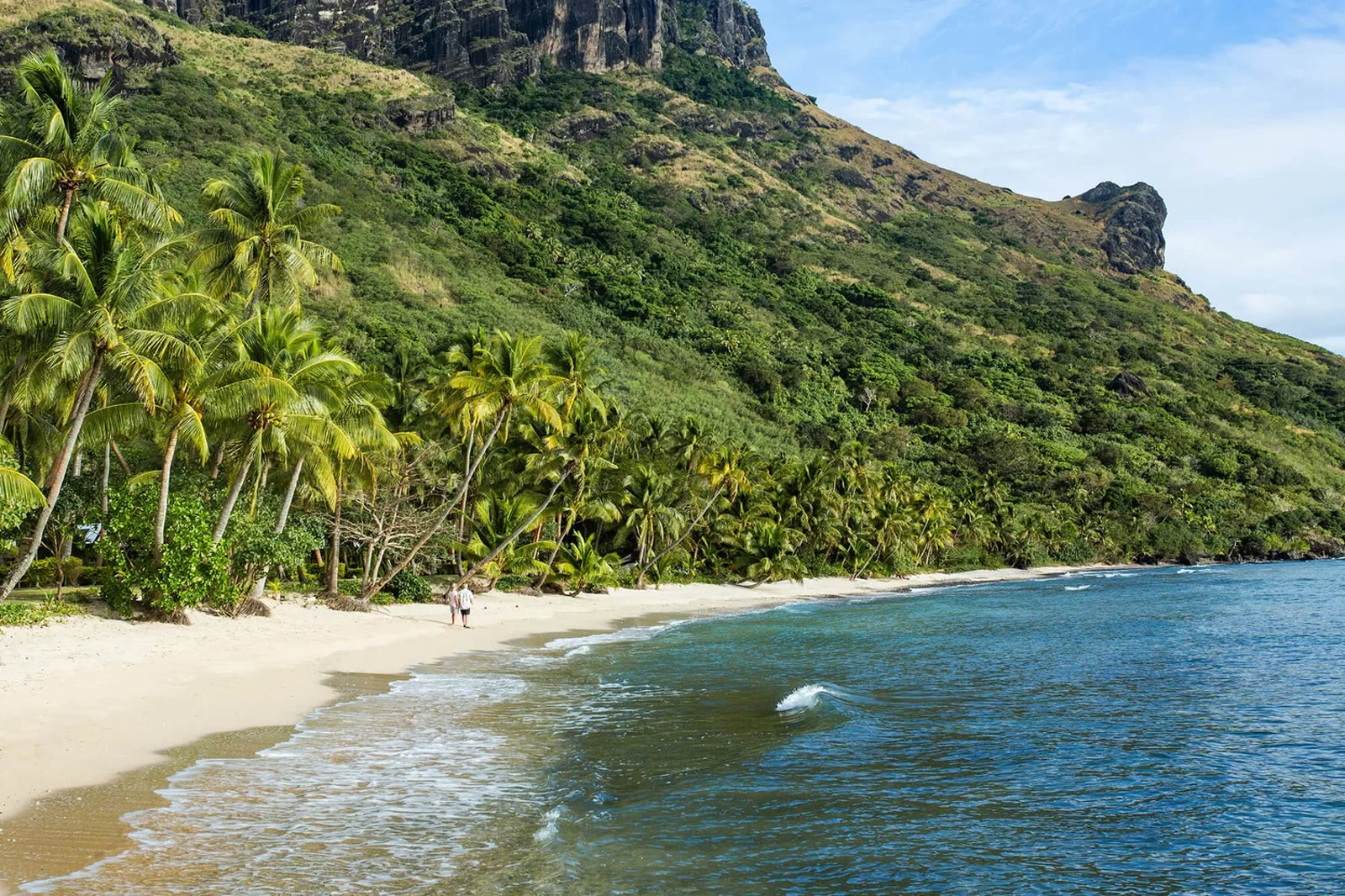 Beach and villas at Waya Island Resort Fiji