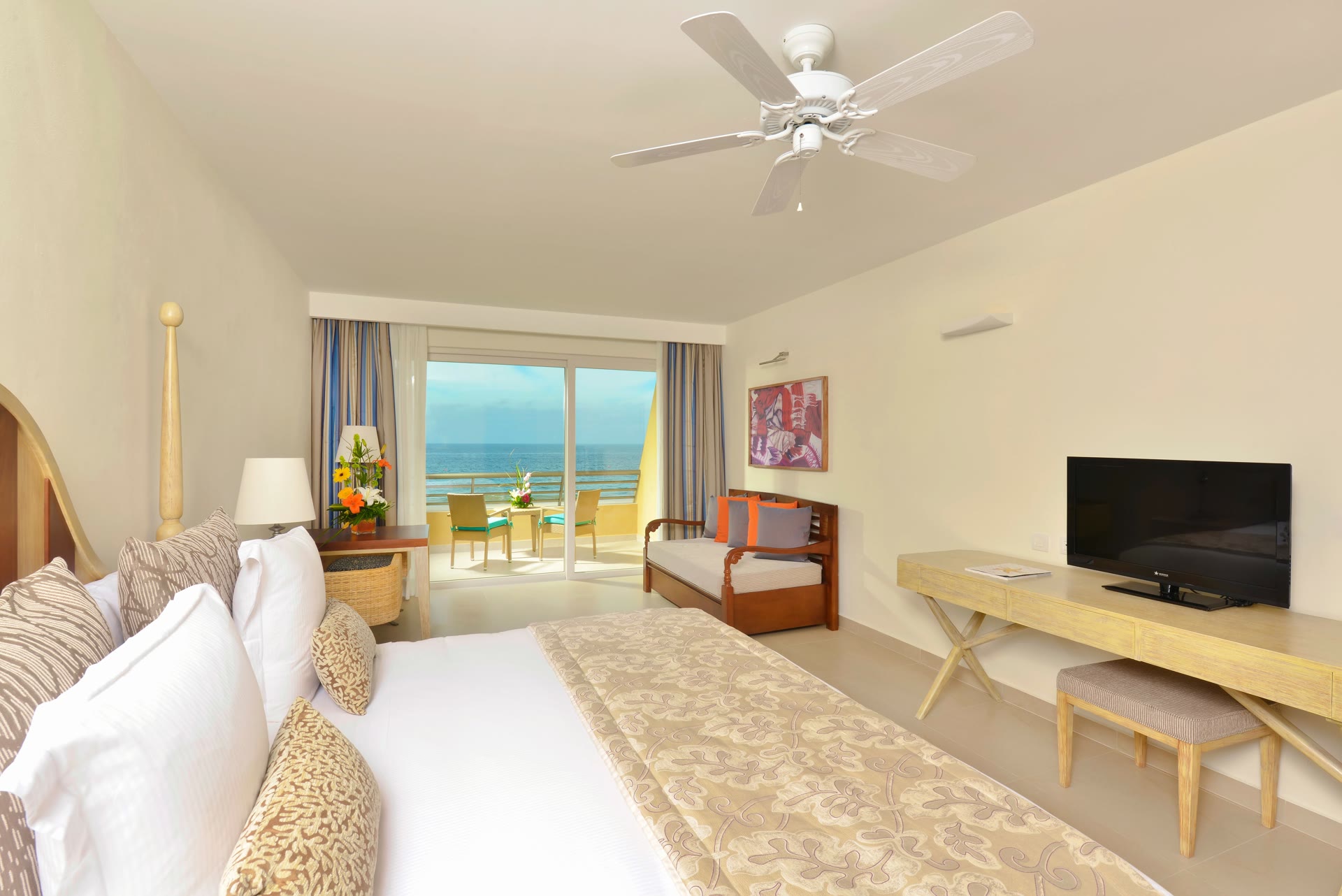 Ocean-view guest room with balcony at Iberostar Selection Playa Mita