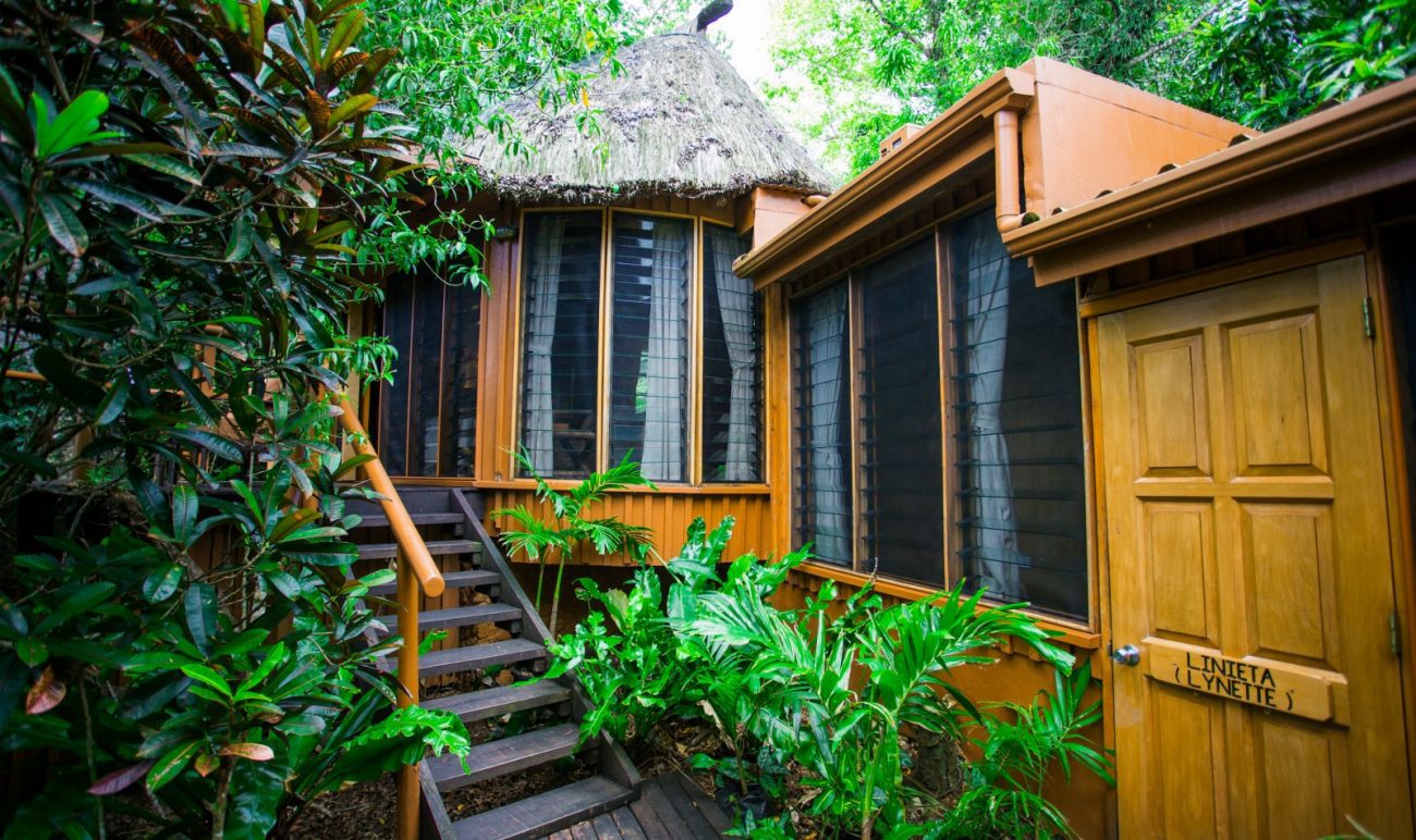 Namale Fiji Garden Tropical Bure exterior in lush gardens