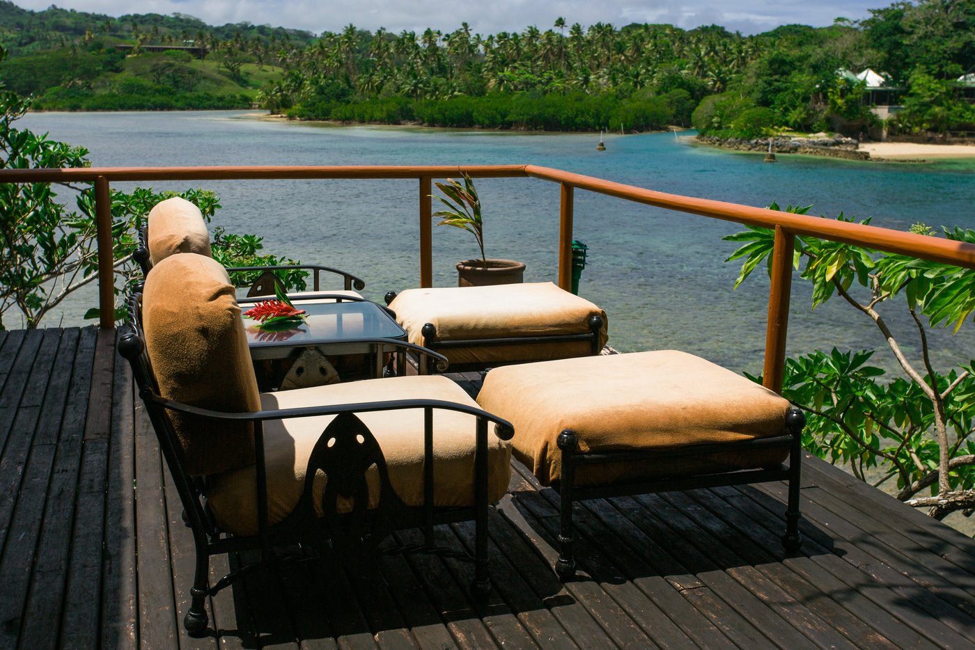 Namale Fiji Tabua Ocean Tropical Bure sun deck above the sea