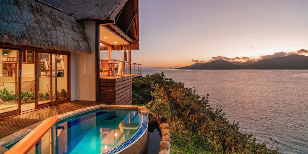 Royal Davui Plunge Pool Villa East exterior overlooking Beqa Lagoon