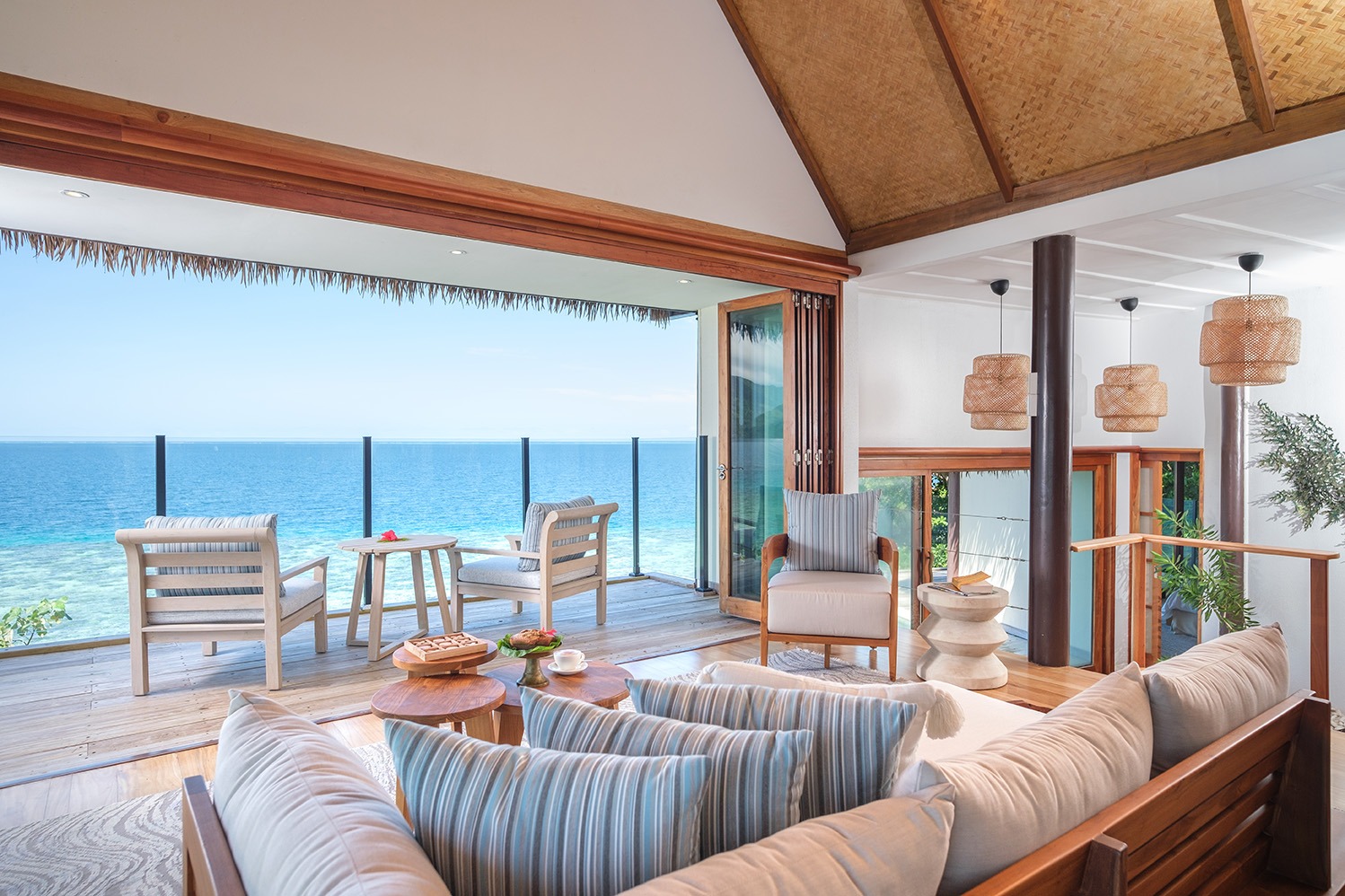 Royal Davui Plunge Pool Villa East open living room