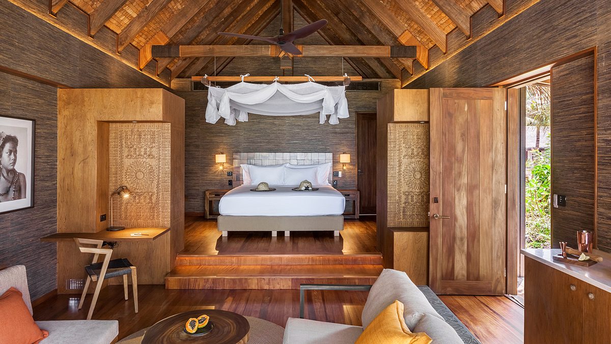 Six Senses Fiji villa bedroom
