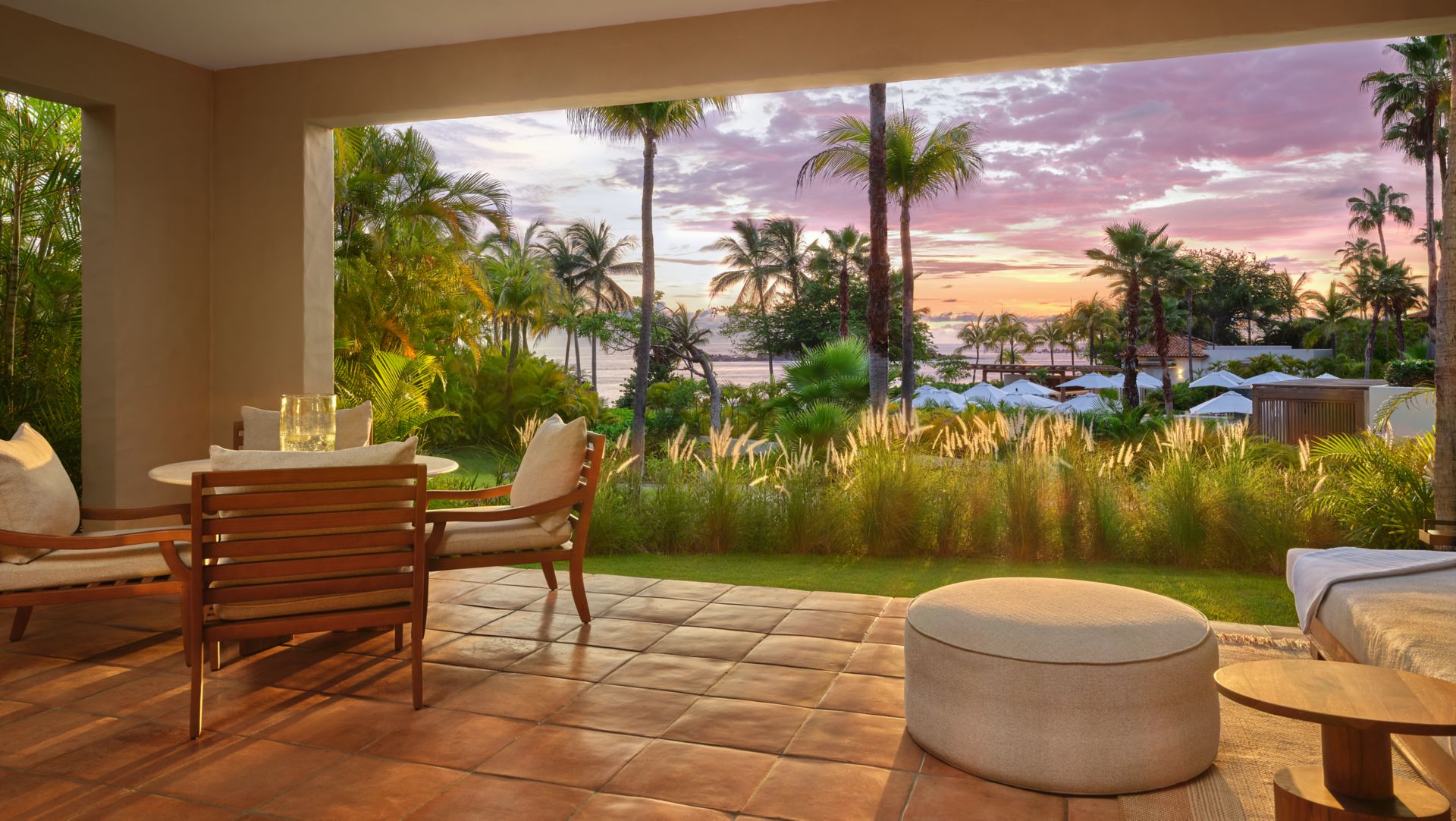 Ocean-view casita terrace outlook at The St. Regis Punta Mita