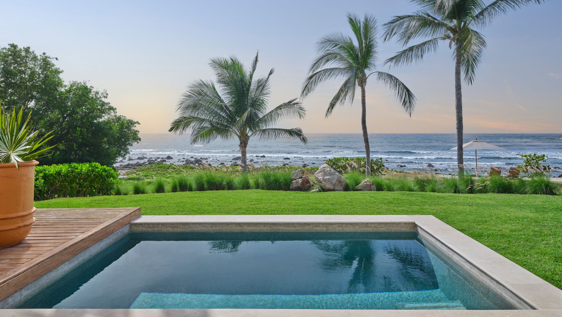One-Bedroom Suite terrace overlooking the Pacific at The St. Regis Punta Mita