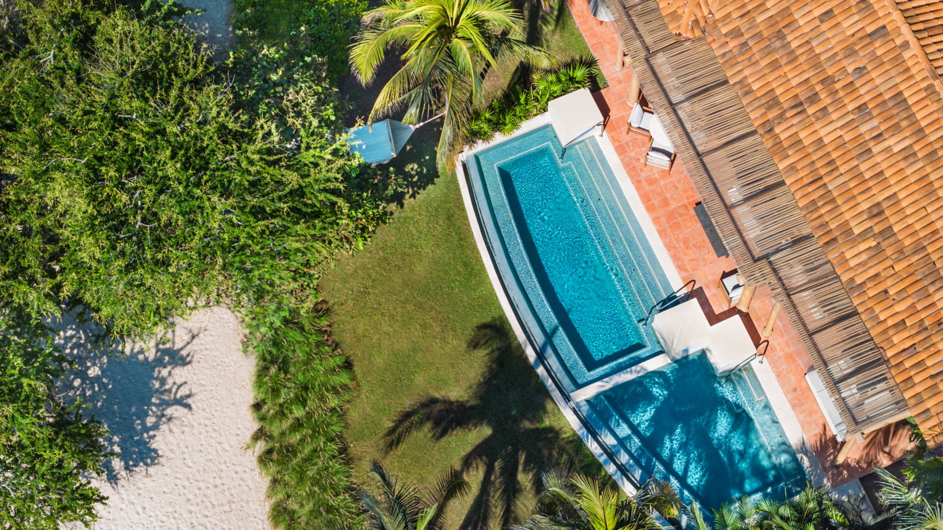 Aerial view of private villas and plunge pools at The St. Regis Punta Mita