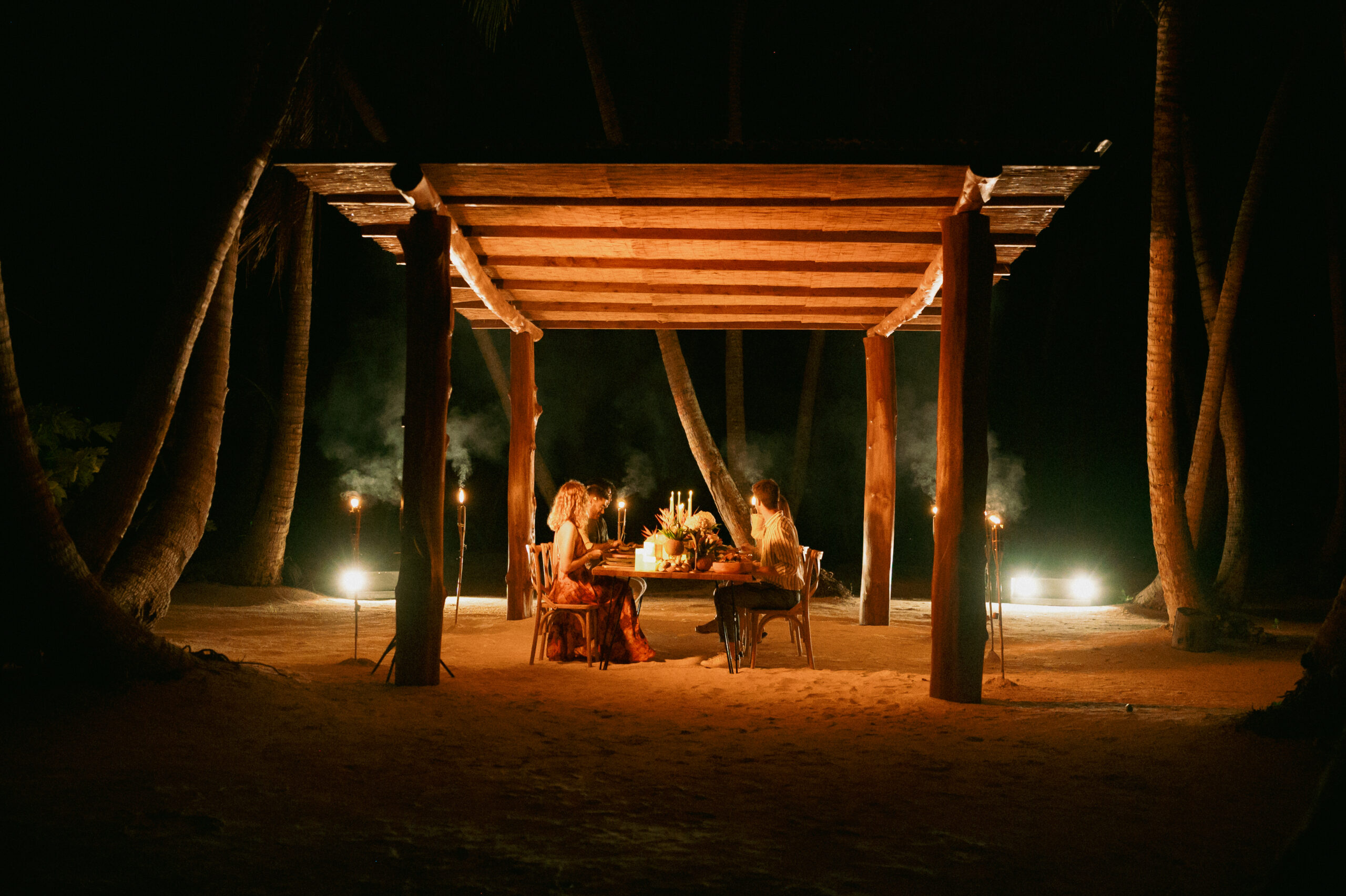 Private beach dining experience at The Brando