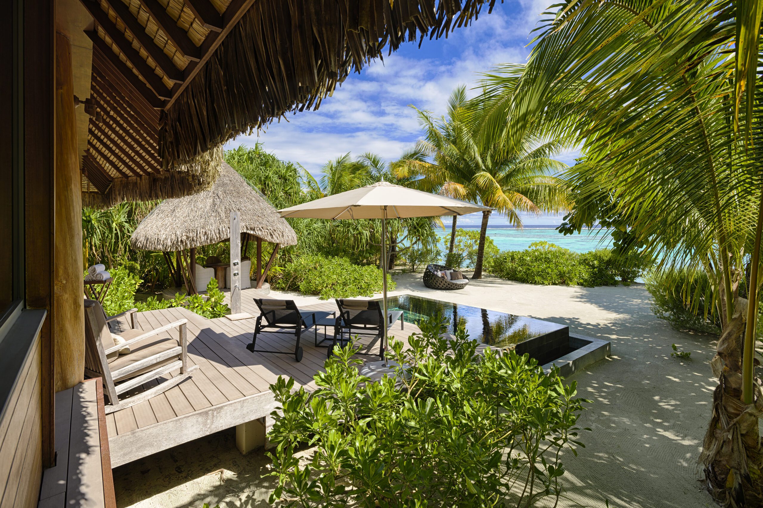 The Brando Family One Bedroom Villa beachfront setting